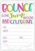 Girl Bounce House or Jumping Party Invitations (20 Count) With Envelopes - Jump Party Invites...