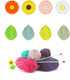NQEUEPN 8pcs Silicone Knitting Needle Stoppers, Colorful Daisy Leaves Knitting Needles Point Protectors Knitting Needle Caps for Knitting Projects...
