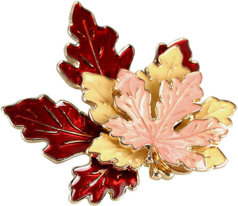BinaryABC Thanksgiving Brooch Pin,Autumn Fall Leaves Brooch Pin,Maple Leaf Lapel Pin, Thanksgiving Jewelry Accessory Gifts Decoration...