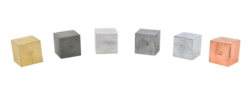 EISCO Density Cubes Set - Includes 6 Metals - Brass, Lead, Iron, Copper, Aluminum, Zinc - 0.4" (10mm) Sides - for use with Density, Specific Gravi...