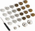 24 Sets Button Pins for Jeans, No-Sew Nailess Removable Instant Jean Button Pins for Pants, Reusable and Adjustable - Removable Screwdriver Includ...