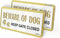 Beware of Dog Signs for Fence 2 Pack 7.9" x 3.1" Double Layer Gold with White Acrylic Dog Sign for Fence Beware of Warning Signs, Include Adhesive...