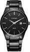 CURREN Men's Watches Classic Black/Silver Steel Band Quartz Analog Wrist Watch with Date for Man...