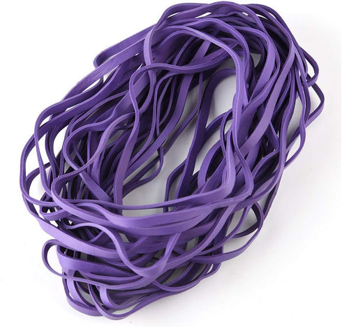 Coopay Large Heavy Duty Latex Rubber Bands Trash Can Bands for Office Supply, File Folders, Cat Litter Box, Size 12 inches, 30 Pack (Purple)...