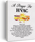 a HVAC's Prayer Quote Poster Canvas Wall Art for Office Home Decor - Heating Ventilation Air Conditioning Canvas Print Wall Art Painting Ready to ...