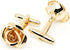 Rose Gold Flower Shape French Shirt Jewelry Cufflinks Stainless Tuxedo Cuff Links Buttons With Gift Box for Business Wedding...