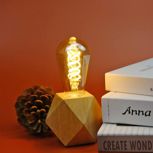 ST58 (ST19) Vintage Edison LED Bulb, Warm White 2500K, Antique Flexible Spiral LED Filament Light Bulb, 600LM Dimmable, 6W Equivalent to 60W, CRI ...