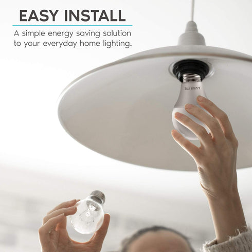 LUXRITE A19 LED Bulb 75W Equivalent, 1100 Lumens, 4000K Cool White, Dimmable Standard LED Light Bulbs 11W, Enclosed Fixture Rated, Energy Star, E2...