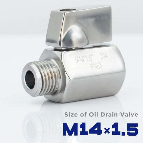 M14 x 1.5 Oil Drain Valve, Oil Drain Plug Quick Valve, Stainless Steel Oil Drain Plug Valve with Copper Crush Washer, for Oil Change, Automotive R...