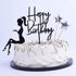 Elegant lady Happy Birthday Cake Topper Queen Birthday Cake Topper Acrylic Durable Cake Party Decoration High Heels Lady Girl/Women Party Cupcake ...