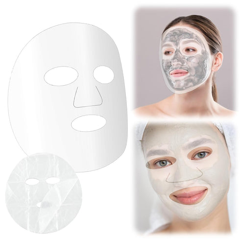 300 Sheets Facial Plastic Mask Disposable Facial Sheet Mask Transparent Face Mask Sheets for Skin Care DIY Spa Mask Moisture Retention...