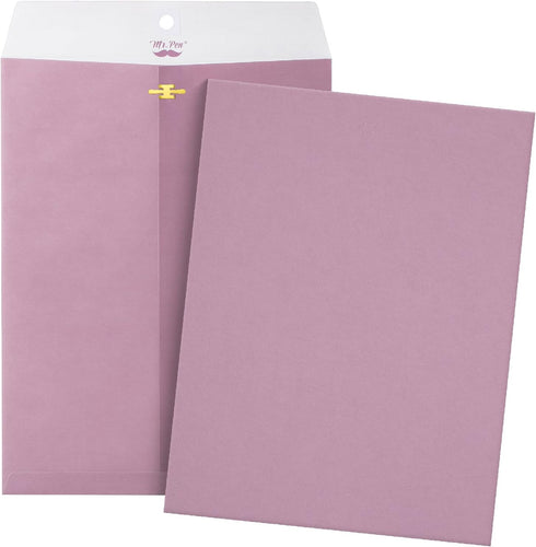 Mr. Pen- Clasp Envelopes, 18 Pack, 9" x 12", Purple, Kraft Letter Size Envelopes, Red Envelopes, Document Envelope, Clasp Kraft Envelopes, Clasp a...