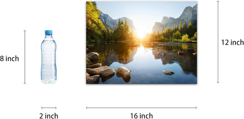 SKASNFAI National Park Canvas Wall Art Mountain Nature Landscape Painting Artwork Framed Home Decor for Living Room Bedroom (12x16 inch)...