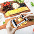 AIDEA Acacia Wood Cutting Board with Handle, Wooden Cheese Board Charcuterie Boards for Bread, Meat, Fruits, Cheese and Serving, Food Serving Tray...