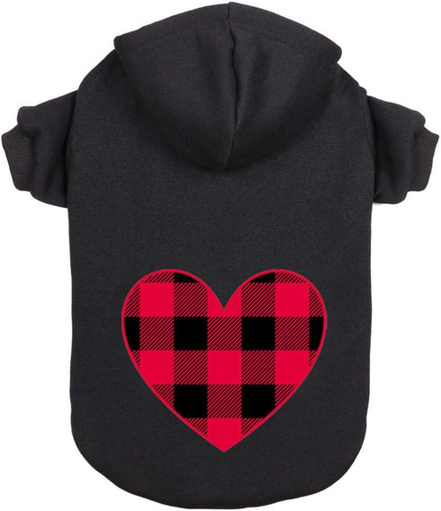 Dog Hoodie Sweater for Dogs Pet Clothes Black Buffalo Plaid Warm and Soft Breathable Cozy(XS)...