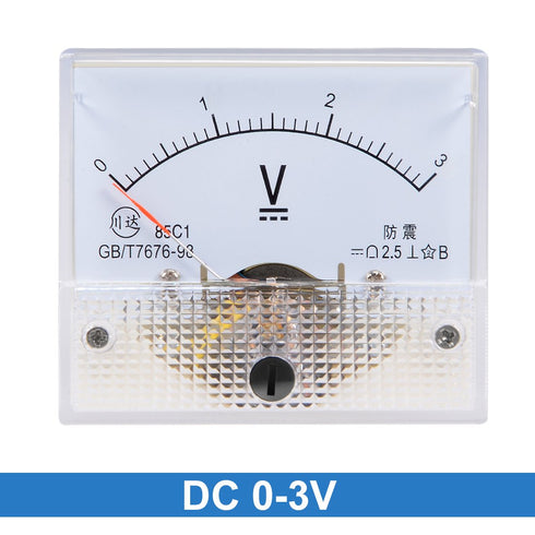 uxcell DC 0-3V Analog Panel Voltage Gauge Volt Meter 85C1 2.5% Error Margin...