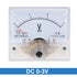 uxcell DC 0-3V Analog Panel Voltage Gauge Volt Meter 85C1 2.5% Error Margin...