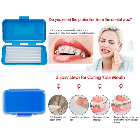 Braces Cleaning Kit for Teeth, Portable Orthodontic Toothbrush Kit Oral Care Dental Travel Kit - Interdental Brush Dental Wax Dental Floss Toothbr...