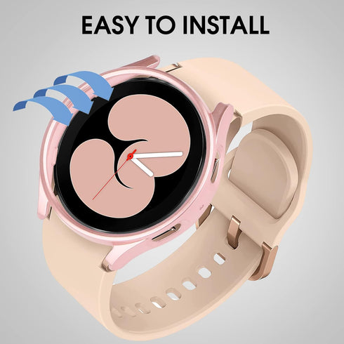 12+4 Pack Case for Samsung Galaxy Watch 5 Pro 45mm with Tempered Glass Screen Protector, Waterproof Hard PC Bumper Scratch Resistant Protective Co...