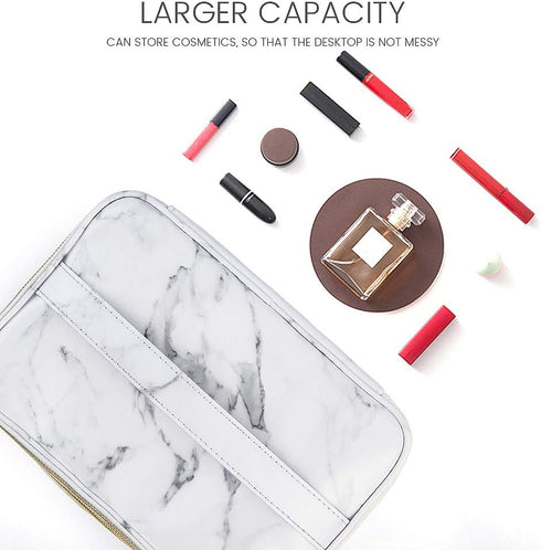 MAGEFY 3Pcs Makeup Bags Portable Travel Cosmetic Bag Waterproof Organizer Multifunction Case with Gold Zipper Marble Toiletry Bags for Women......