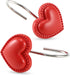 CHICTIE Red Heart Shower Curtain Hooks Rings,Set of 12 Decorative Shower Curtain Hooks,Valentines Day Stainless Steel Rust Resistant Shower Rings ...