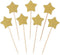WARMBUY Gold Glitter Cupcake Cake Toppers, Double Sided Stars, 50 Pack...