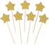 WARMBUY Gold Glitter Cupcake Cake Toppers, Double Sided Stars, 50 Pack...
