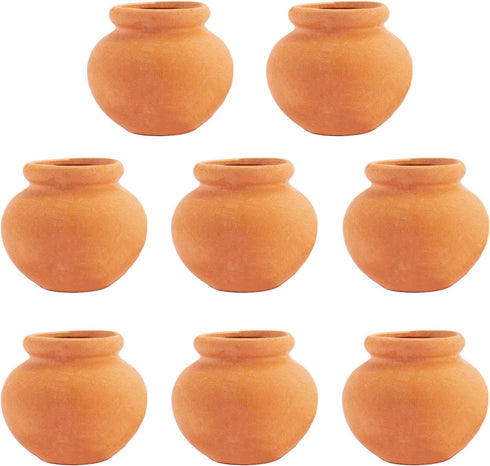 Miniature Tiny Clay Pots Pottery Planter Mini Flower Terra Cotta Pots for DIY Garden Plants and Office/Desktop/Windowsill Decoration,8 Pcs...