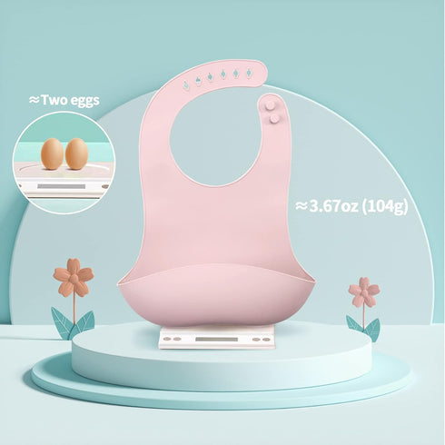 Maveek 2 Pack Baby Silicone Feeding Bibs Waterproof for Newborn Eating Unisex Toddler Bibs Boys & Girls 4 Months Food Catcher...