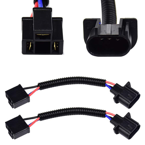 H13 9008 to H4 9003 Adapter Extension Wiring Harness Sockets Connector Headlight Conversion Retrofit for Jeep Wrangler JK TJ or Trucks 2pcs...