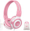 SIMOLIO Wired Headphones for Kids with Mic & Share Port, 75dB/85dB/94dB Volume Limit Children Headphone with Portable Bag for School/Travel, Sturd...