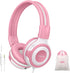 SIMOLIO Wired Headphones for Kids with Mic & Share Port, 75dB/85dB/94dB Volume Limit Children Headphone with Portable Bag for School/Travel, Sturd...