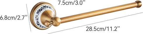 Hand Towel Bar for Bathroom Antique Bronze Brass, Rustproof Wall Mounted Towel Rack Hanger Bathroom Hardware Accessories Towel Holder,Porcelain De...