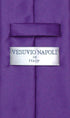 Vesuvio Napoli NeckTie Solid PURPLE INDIGO Color Men's Neck Tie...