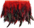 Shekyeon 2yards Rooster Feather Fringe Trim for Costume Decoration (Red)...