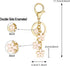 SELOVO Initial Keychain White/Pink Flower Charms for Key Cute Letter Keyring for Handbag Backpack...