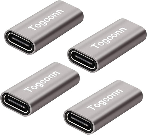 USB C Coupler 4 Pack, USB C Female to Female Connector, USB Type C Female to Female Extension Adapter Supports Fast Charging and Data Transfer Ext...