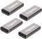 USB C Coupler 4 Pack, USB C Female to Female Connector, USB Type C Female to Female Extension Adapter Supports Fast Charging and Data Transfer Ext...