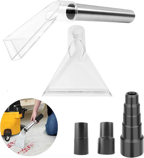 Universal Shop Vacuum Extractor Attachment for Carpet Cleaning & Car Detailing & Upholstery, Extractor Head for Shop Vac Attachment with 3 Vacuum ...