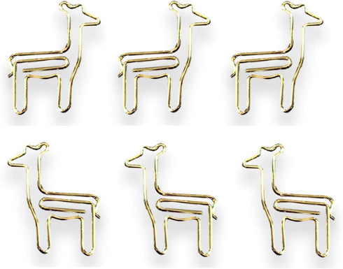 100 Count Giraffe Shaped Paper Clips Great for Paper Clip Collectors or Office Gift - Comes in Round Tin with Lid and Gift Box (Silver)...