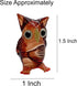 Garden Deco Glow in The Dark Brown Owl Standing Hand Blown Art Glass Figurine Ornament Sculpture...