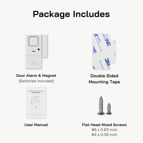 Door Window Alarm - 2 Pack - Adjustable Volume Door Alarm Sensor Wireless Door Alarms for Kids Safety, Door Open Chime Burglar Alert Window Alarm ...