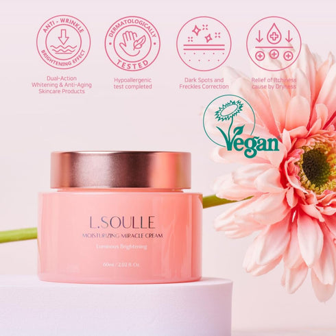 Moisturizing Miracle Cream, Tangerine Extract and Niacinamide | Vegan Korean Skincare...