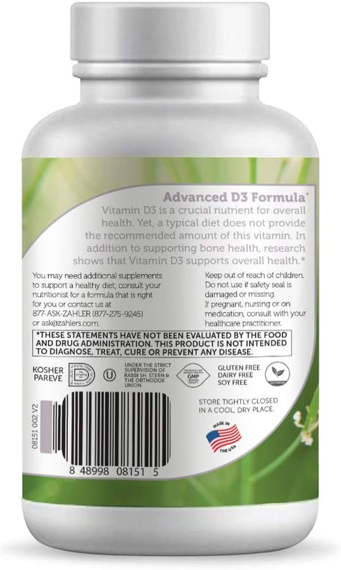 Zahler VITAMIN D3 CHEWABLE 2000IU, an All-Natural Supplement Targeting Vitamin D Deficiencies, Certified Kosher, 120 Great Tasting Orange flavored...
