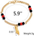 Caiyao 18K Gold Plated Figa Gesture Hand Pendant Azabache Chain Bracelet Anklet Baby Hand Good Luck Charm Amulet Protection Jewelry for Women Girl...