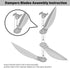 "GARNETIN 22.5-Inch One-Touch Cleaning System Kit - 7444 Replacement Parts for Weber Charcoal Grills. Silver Grill Accessories for Weber Kettle Gr...