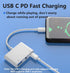 USB C to USB Adapter for MacBook, 3-in-1 USB C to USB-A OTG Splitter with 3.5mm Audio Jack and PD Fast Charging Port Compatible with iPhone 15, iP...