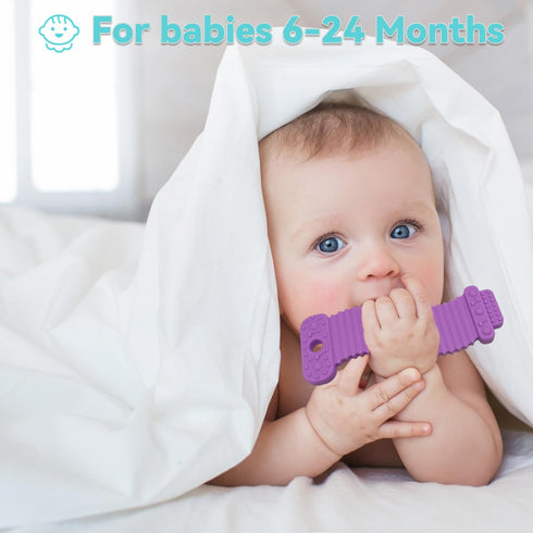 Baby Teething Toys?5 Pack Baby Teether Toys?BPA-free?Teether Chew Toy Set?Soft Textures?Musical Instrument Shape Silicone Toddler Teething Toys fo...