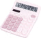Cute Pink Desktop Calculator with Big Buttons, Dual Power Source, Solar and Battery, Large Display Screen - Perfect for Office, Teachers, and Stud...