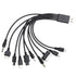 10 in 1 USB Multi Charger USB Cables for Mobile Phones USB Charging Cord 20CM/7.87in Universal USB to Multi Plug Cell Phone Charger Cable for Smar...